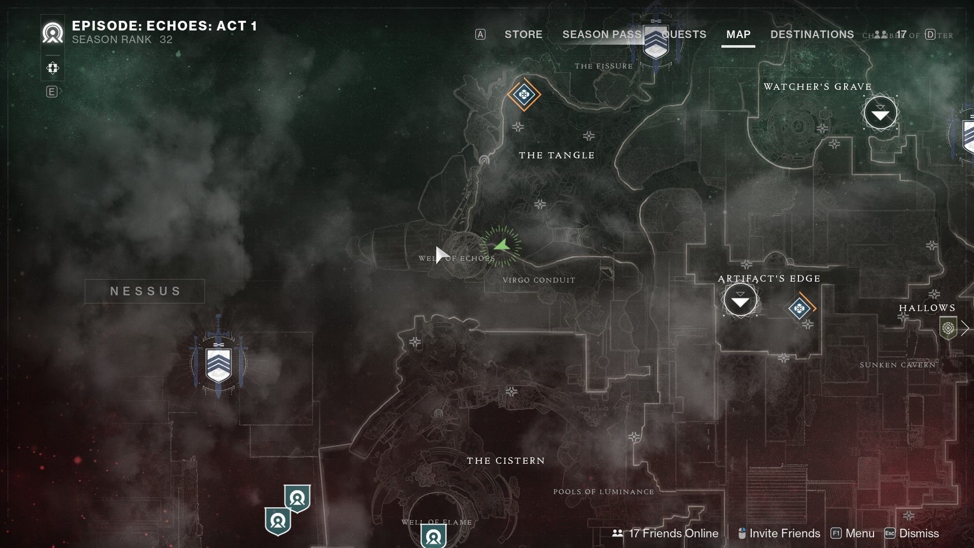 Location of the Well of Echoes in Destiny 2