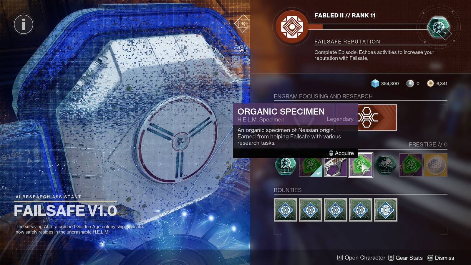 Organic Specimen from Destiny 2 Echoes