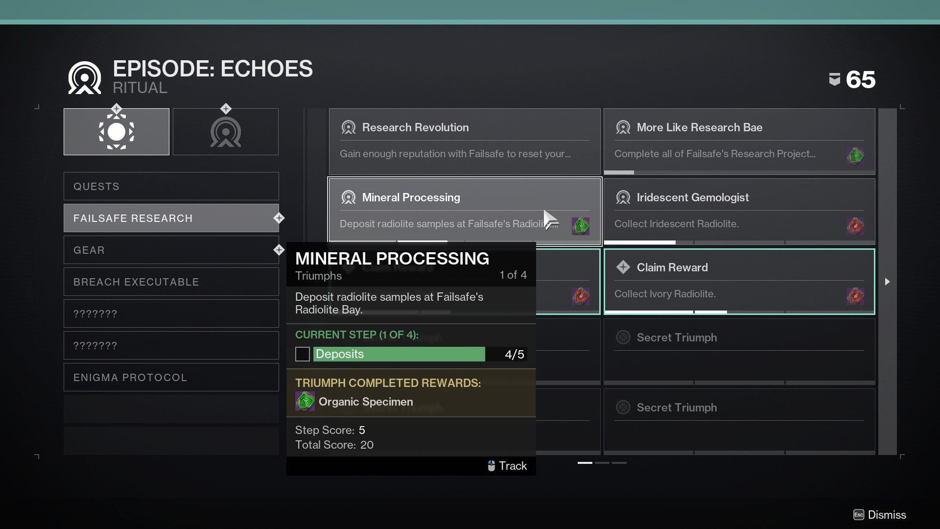 The Mineral Processing Triumph in Destiny 2 Echoes 