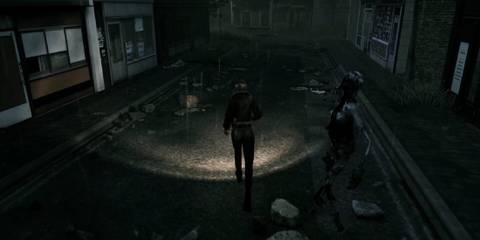 hollowbody protagonist running away from a monster