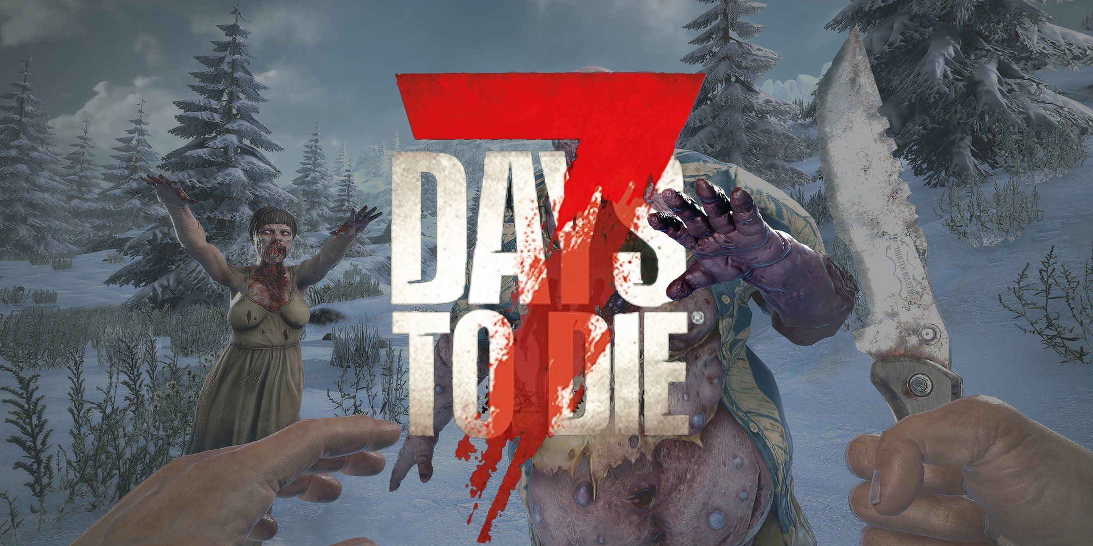 7 Days to Die zombies with game logo edit