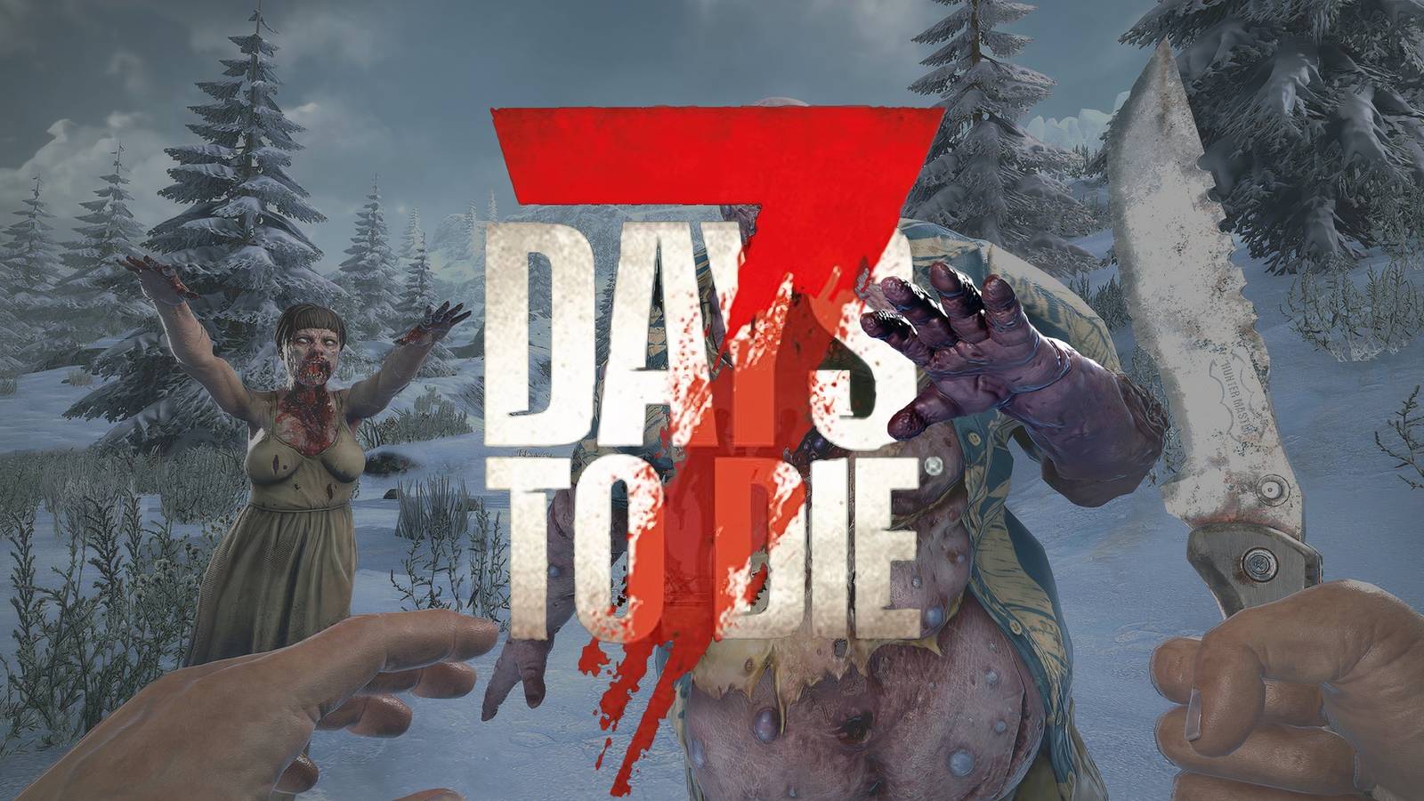 7 Days to Die zombies with game logo edit
