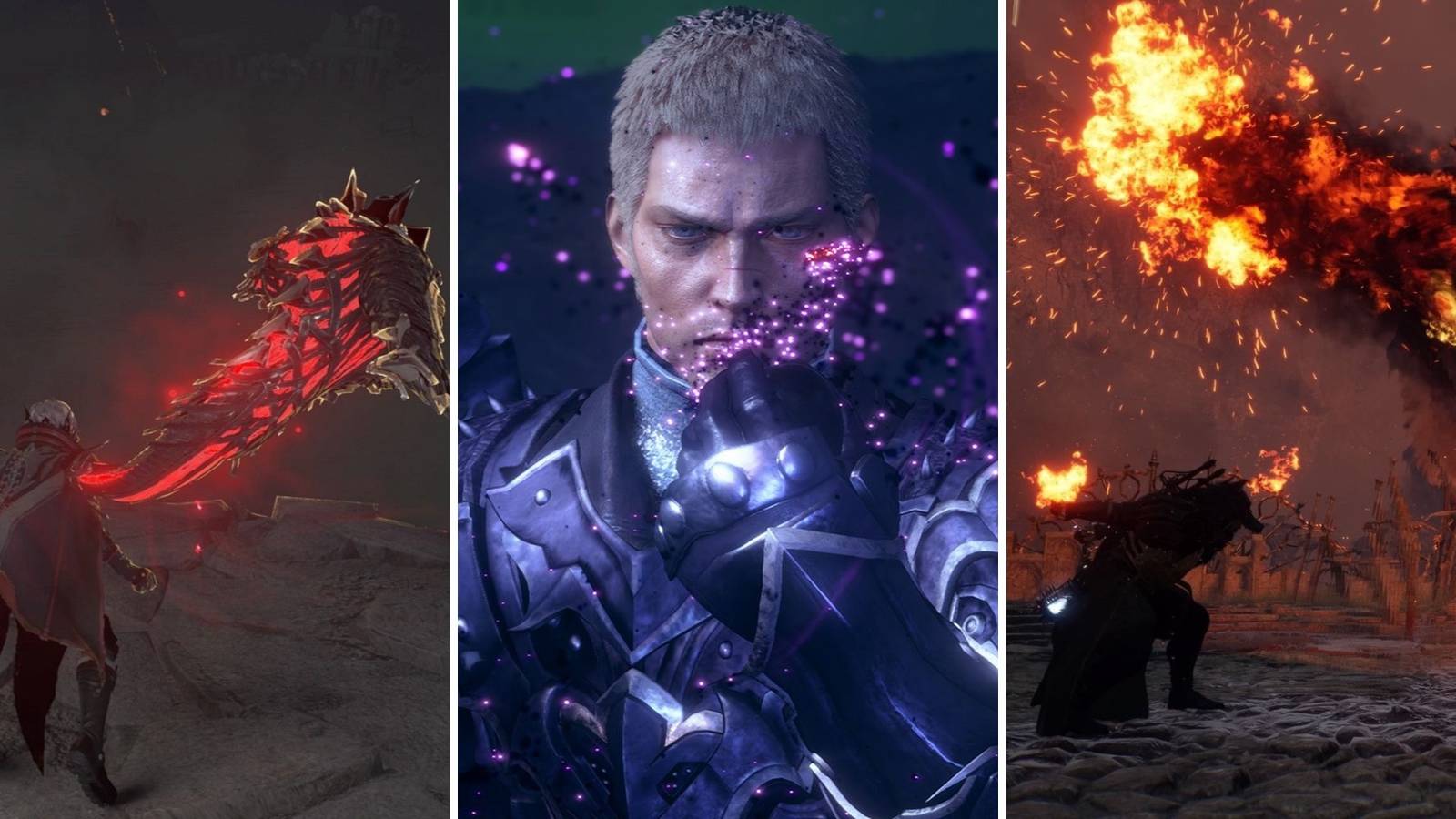 A grid showing Code Vein, Stranger of Paradise: Final Fantasy Origin, and Demon’s Souls