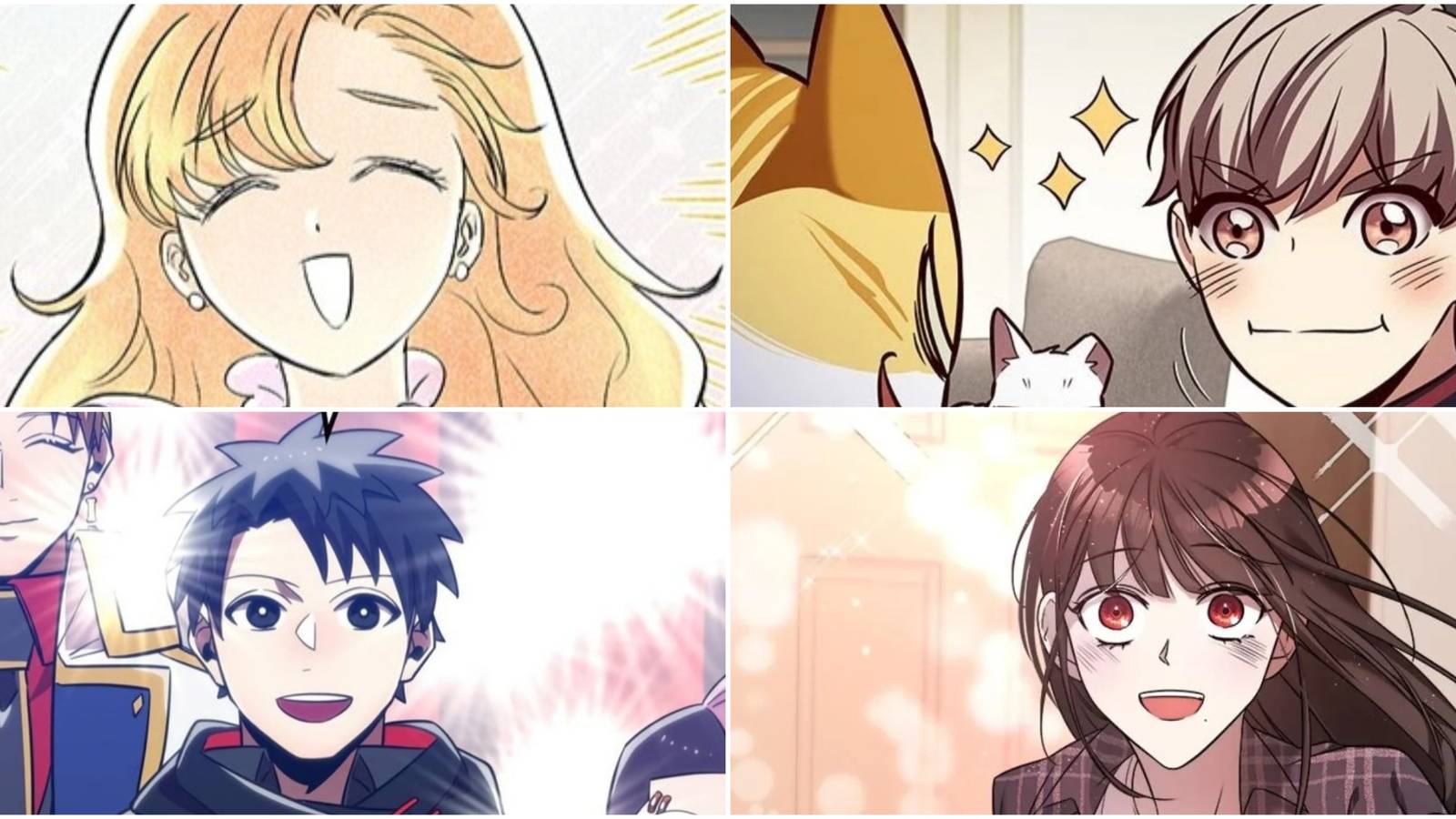 Shirone-Infinite Mage, Ariake Subaru-Savior of Divine Blood, Rosa Park-Villain with a Crush, Peony-Happily Ever Afterwards