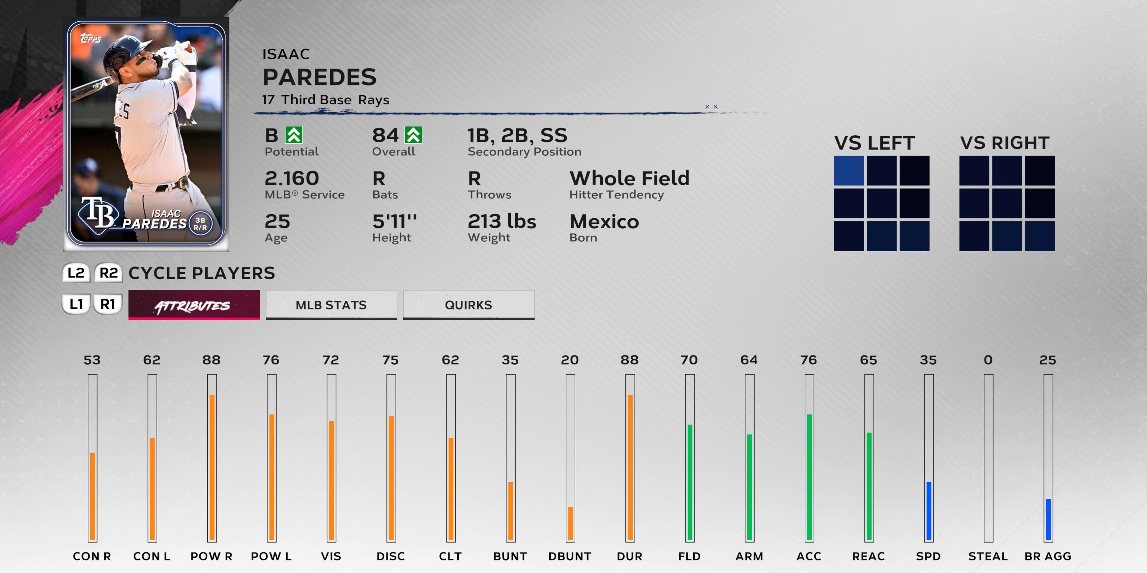 Isaac Paredes MLB The Show 24 Tampa Bay Rays