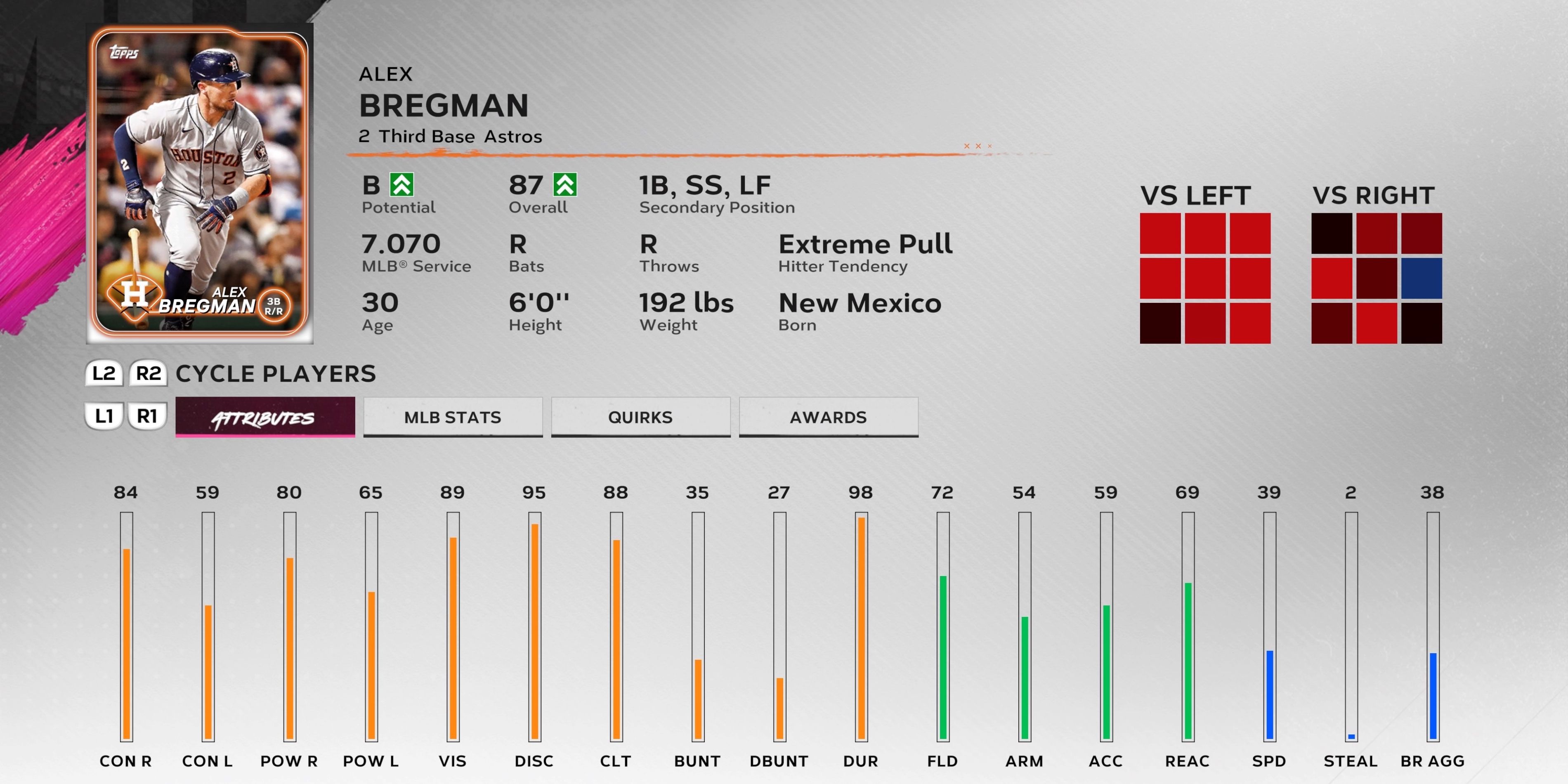 Alex Bregman MLB The Show 24 Houston Astros