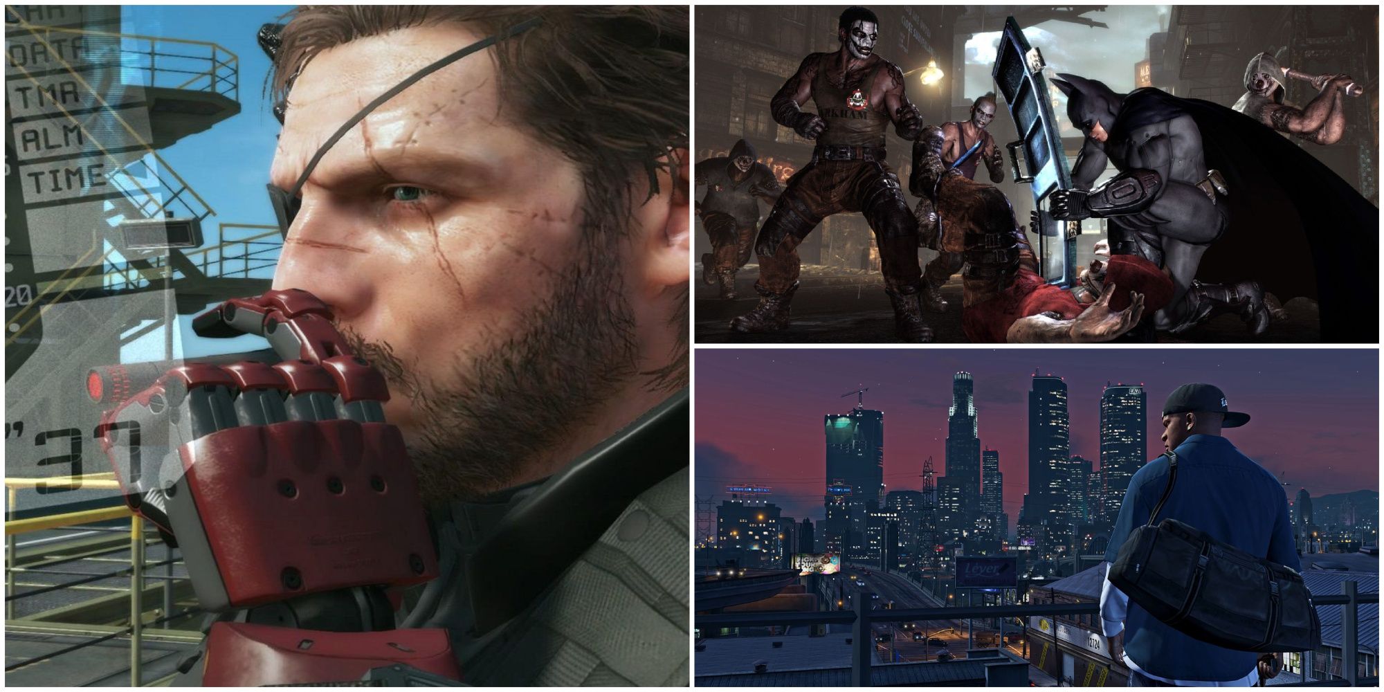 Best Value Open-World Games- MGS5 Batman: Arkham City GTA5