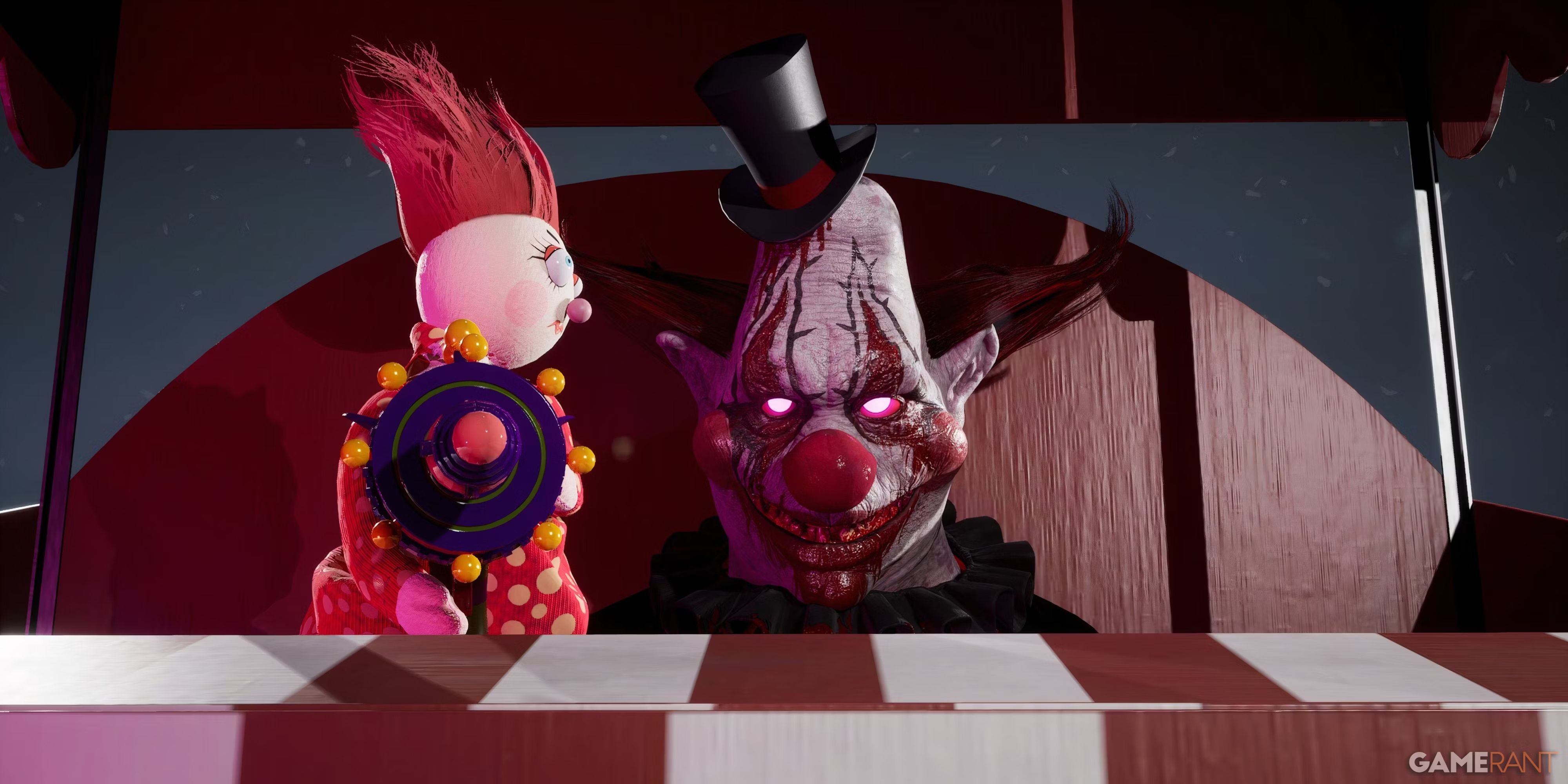 a klown holding a gun in killer klowns from outer space: the game