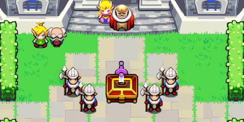 A scene featuring characters in The Legend of Zelda The Minish Cap