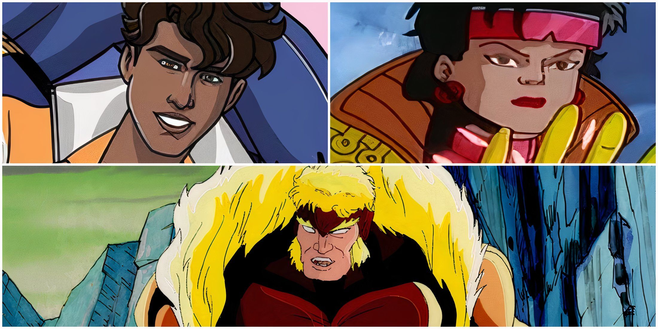 A split image of characters from X-Men The Animated Series