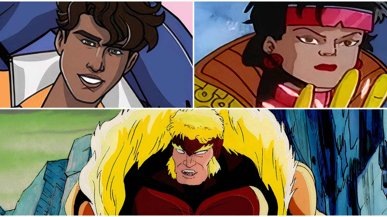 A split image of characters from X-Men The Animated Series