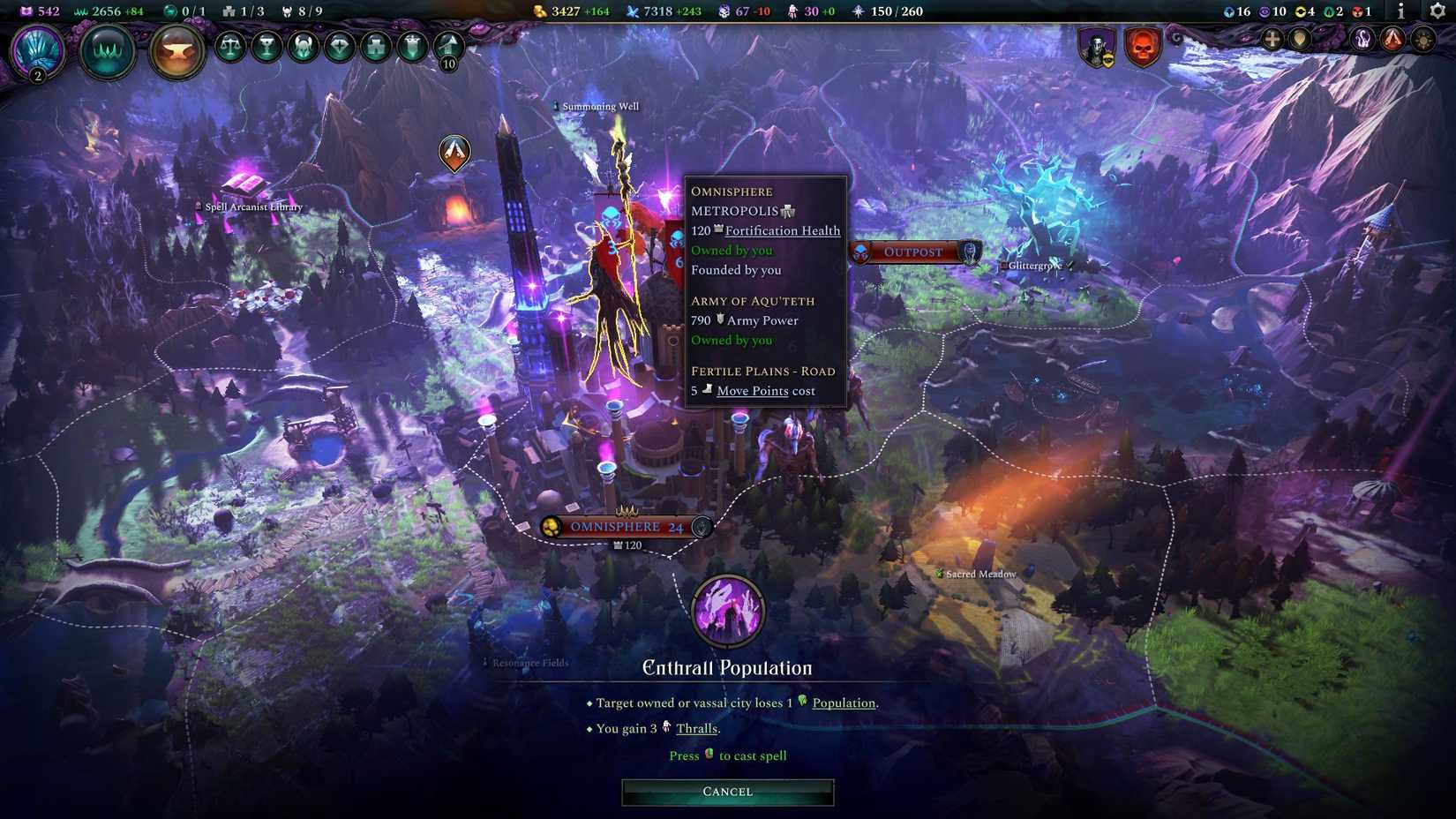 Age of Wonders 4 Enthrall Population