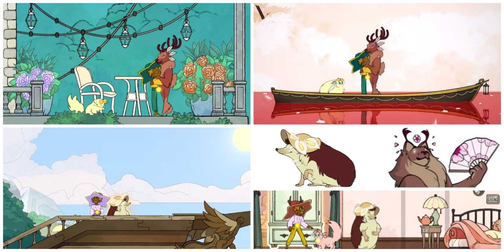 Alice's Bedroom, Astrid and Stella Hugging Gwen in Spiritfarer