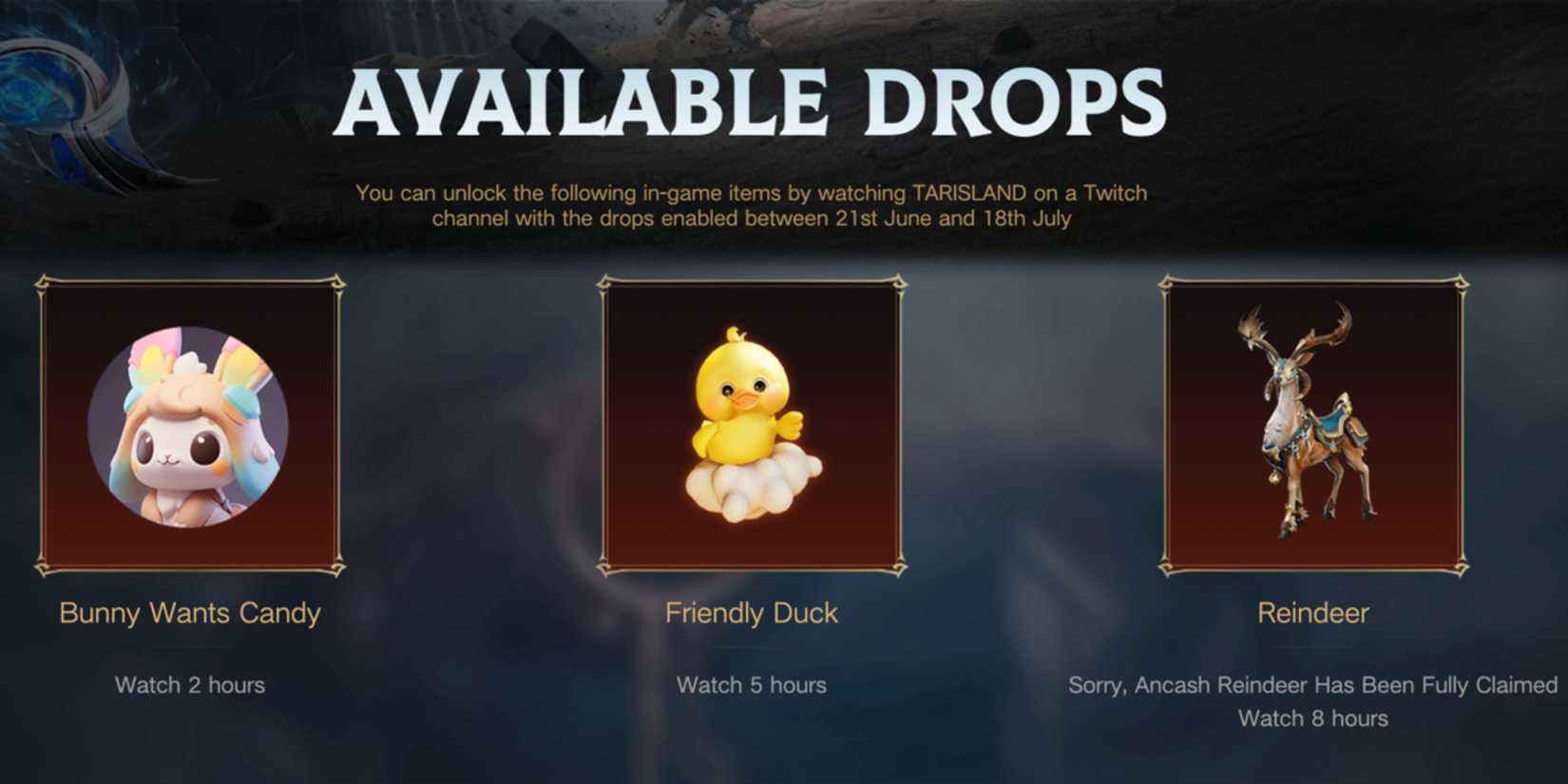 List of All Twitch Drops in Tarisland