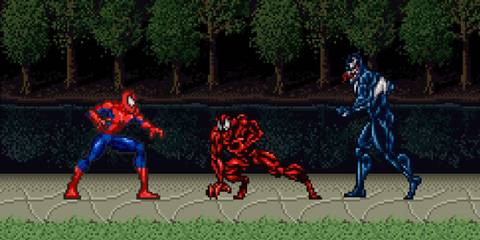 Spider-Man encountering Carnage and Venom in The Amazing Spider-Man: Lethal Foes