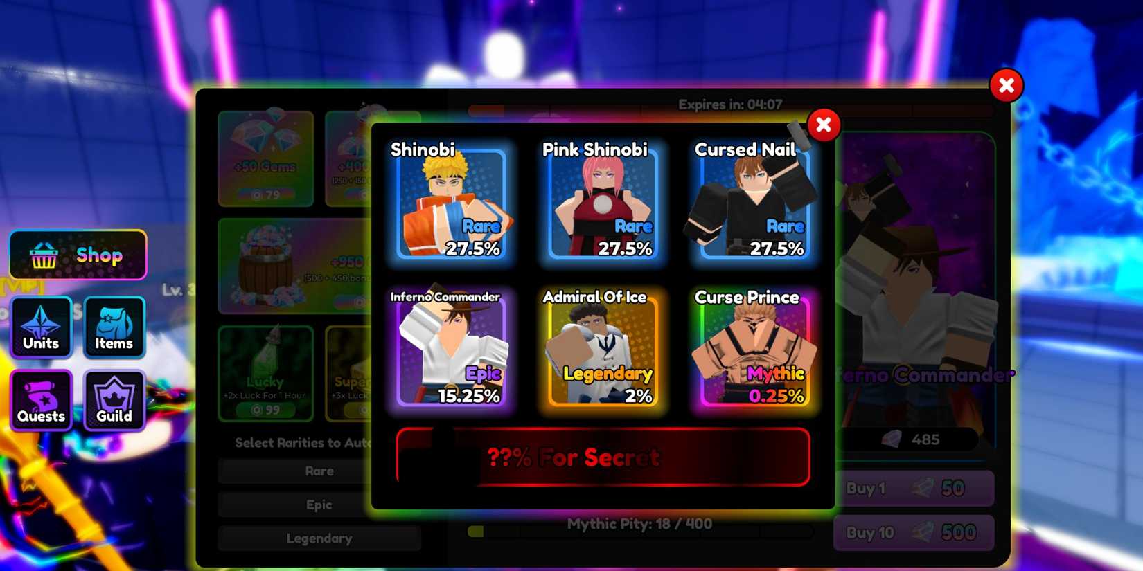 Anime Defenders units 