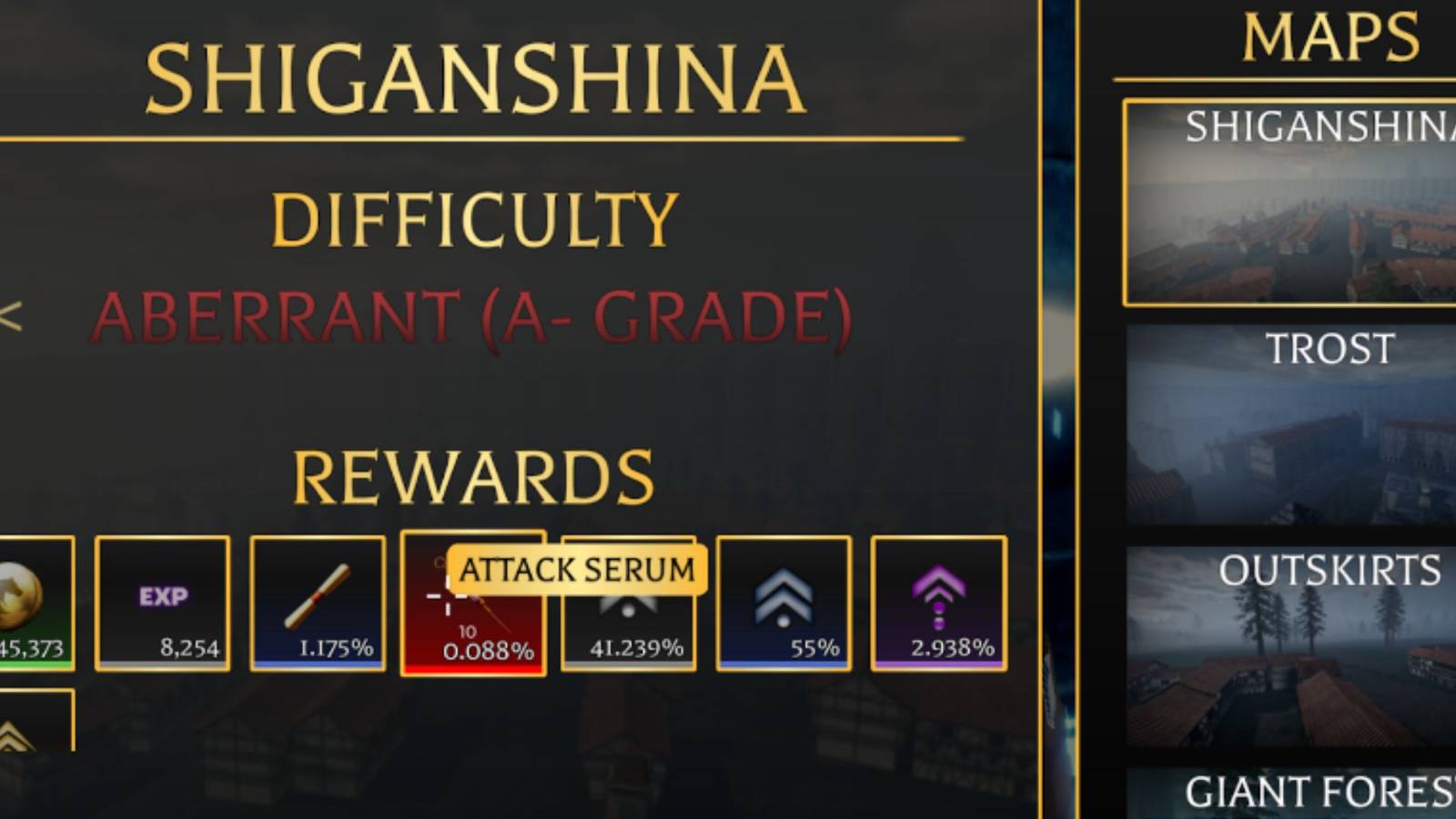 Attack Serum in Attack on Titan Revolution