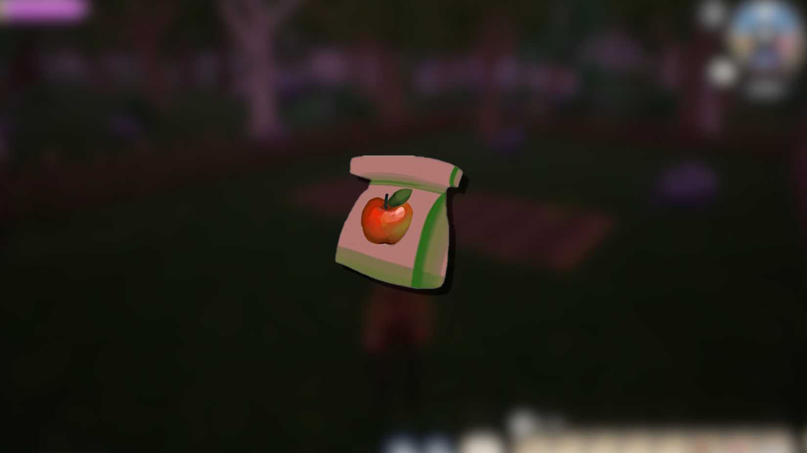 Image of apple tree seeds in the foreground from Palia