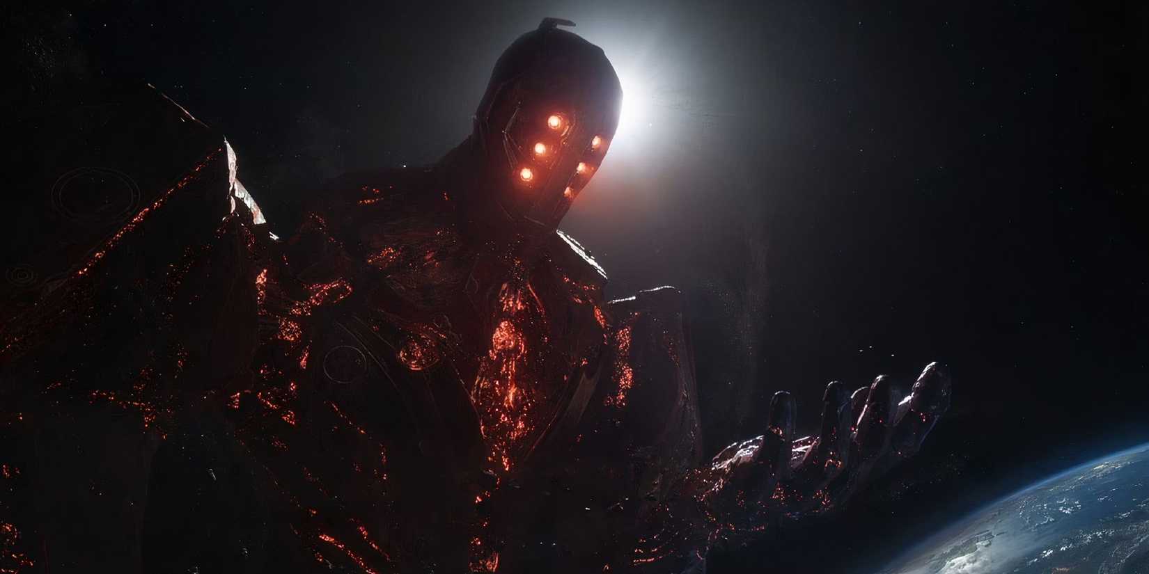 Arishem hovering other the Earth in Eternals