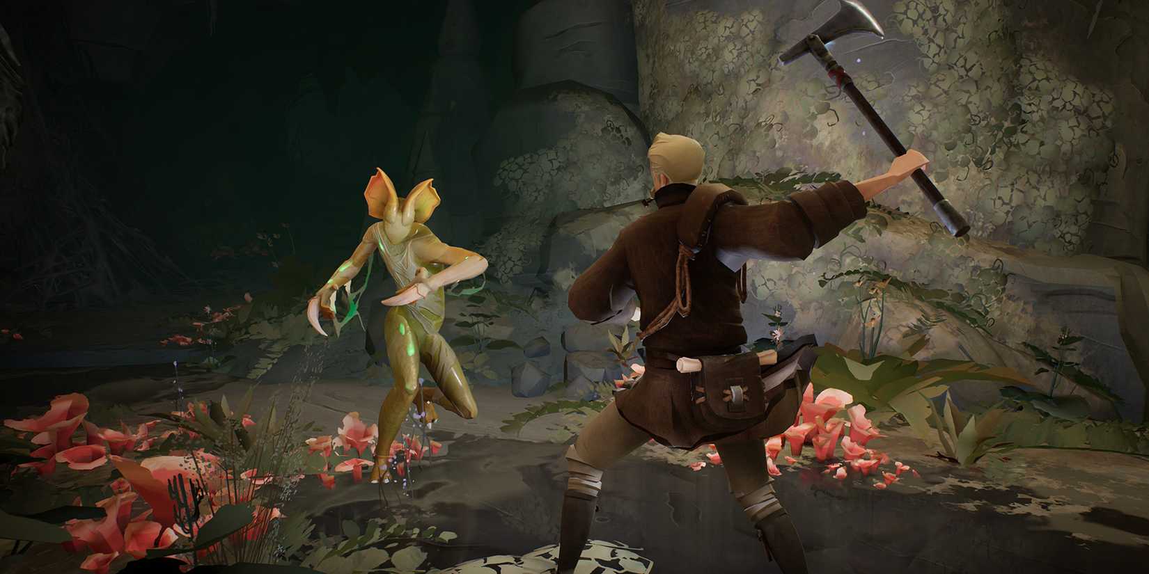 Ashen Combat In A Dark Cave