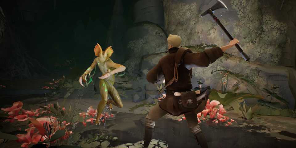 Ashen Combat In A Dark Cave