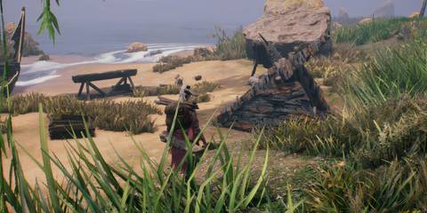 Few structures in ASKA on the shore