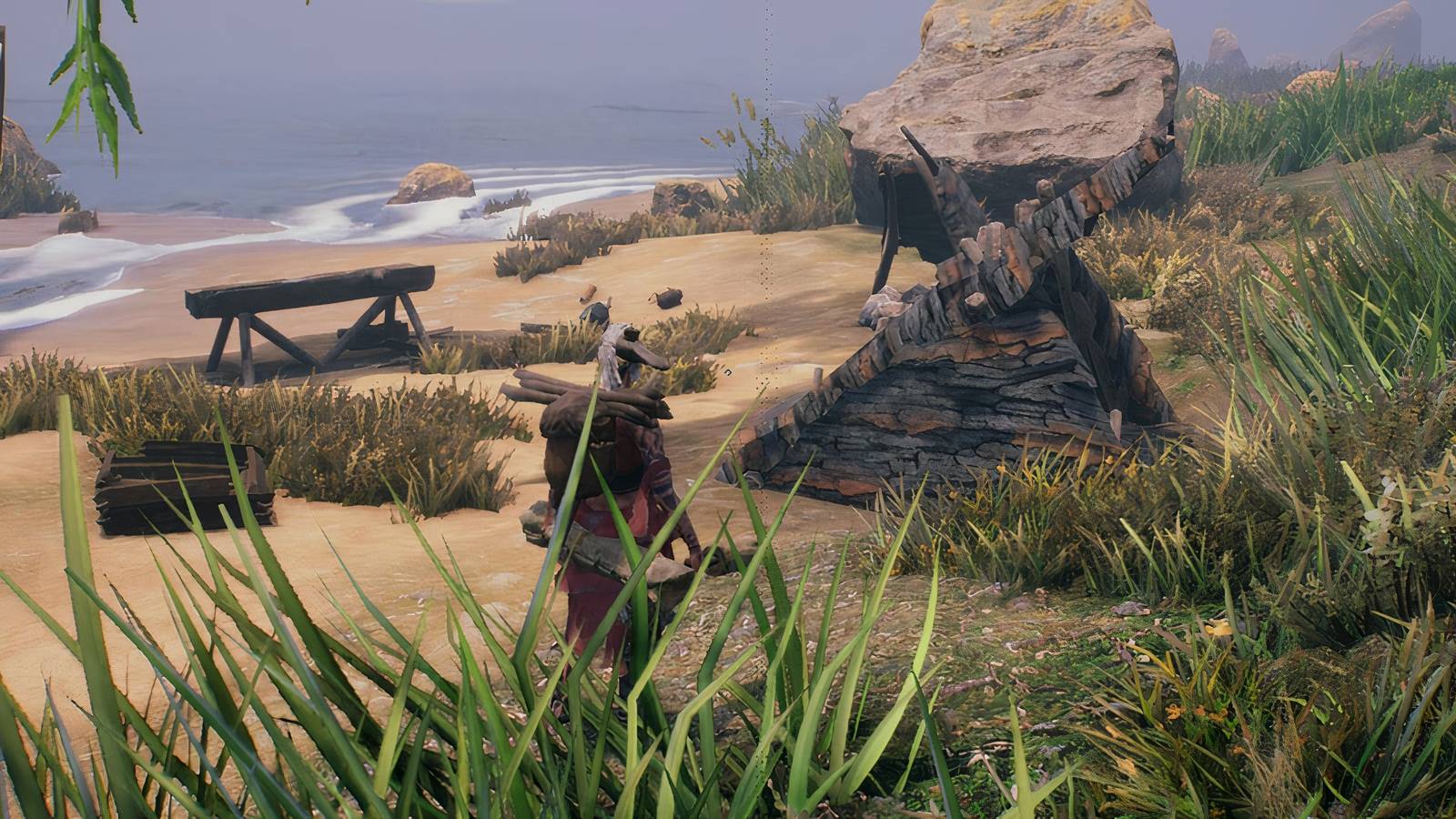 Few structures in ASKA on the shore