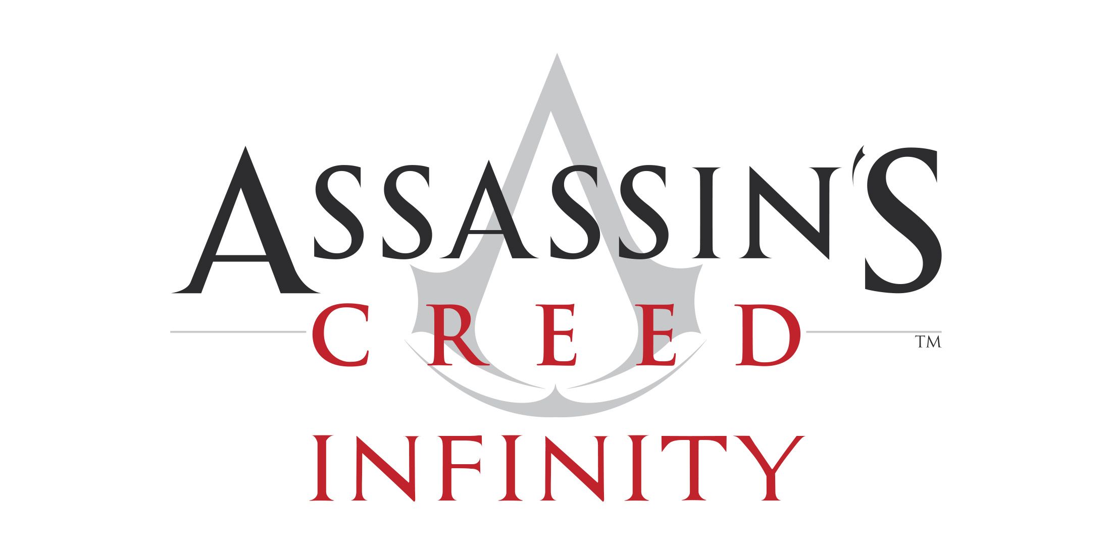 Assassin's Creed Infinity logo mockup on white background