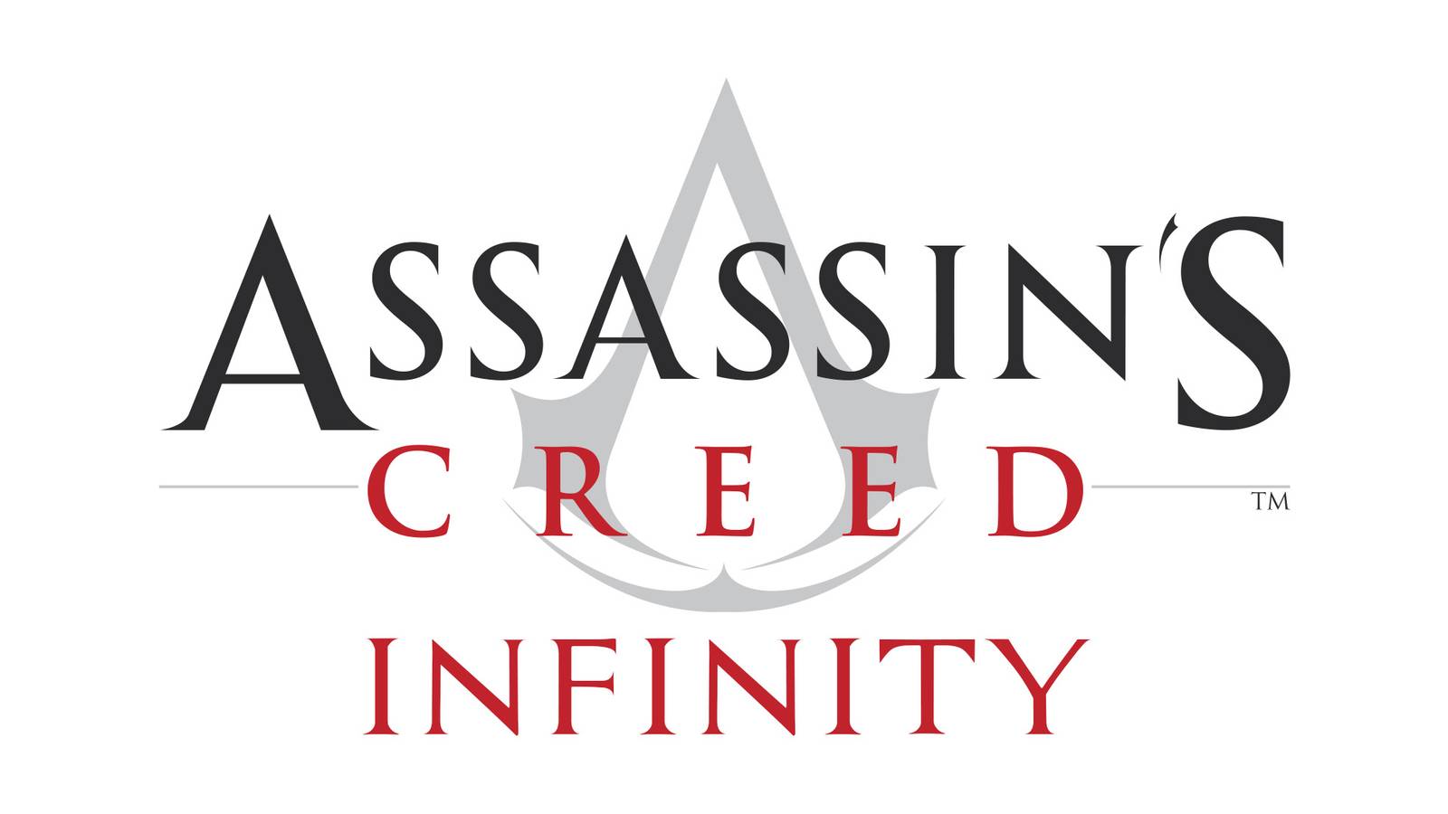 Assassin's Creed Infinity logo mockup on white background