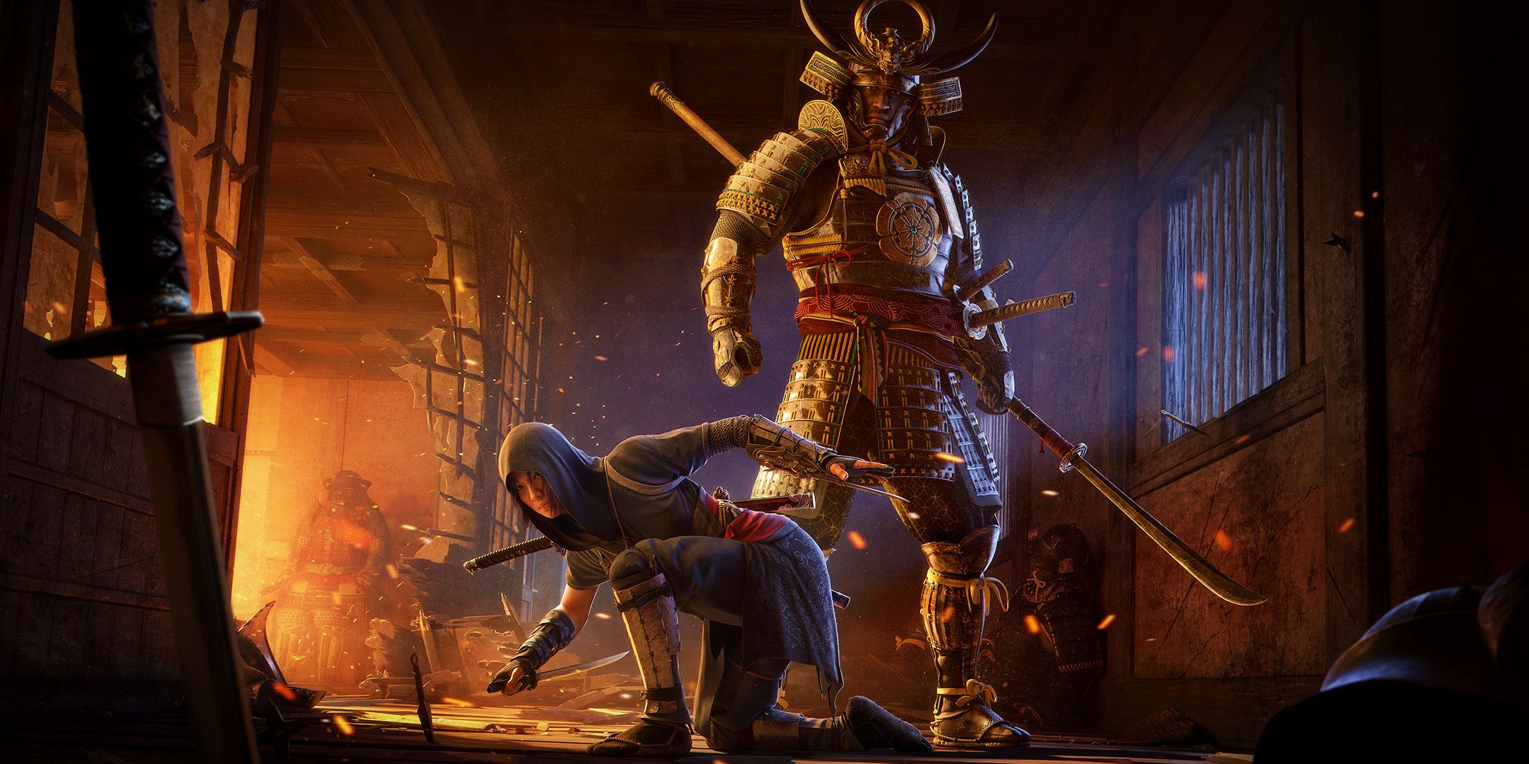 Assassin's Creed Shadows Naoe and Yasuke official artwork interior