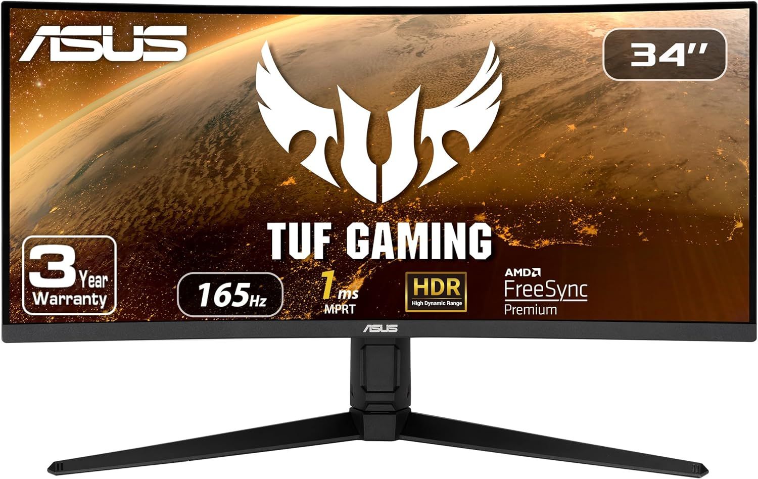 ASUS TUF Gaming 34” 1440P 1500R Curved Monitor