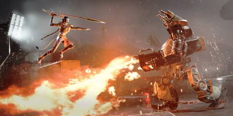 Fighting a mech in Avatar Frontiers of Pandora