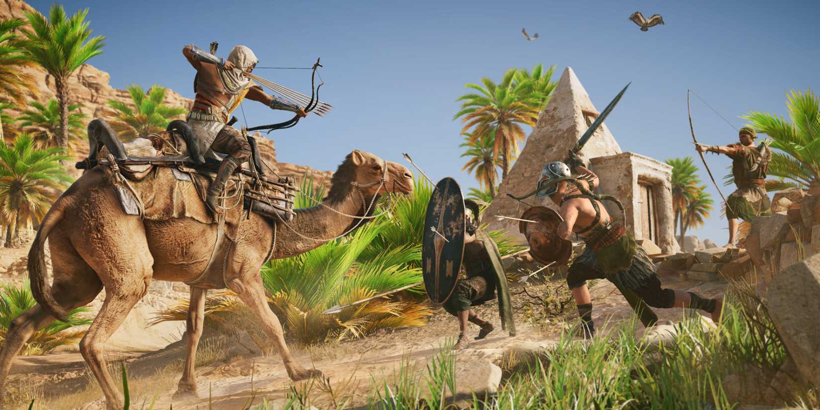 Bayek of Siwa fighting in Assassin's Creed Origins