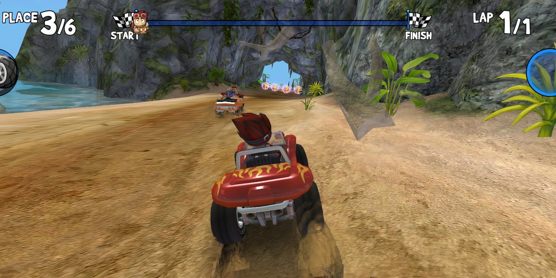 Image of gameplay from Beach Buggy Racing