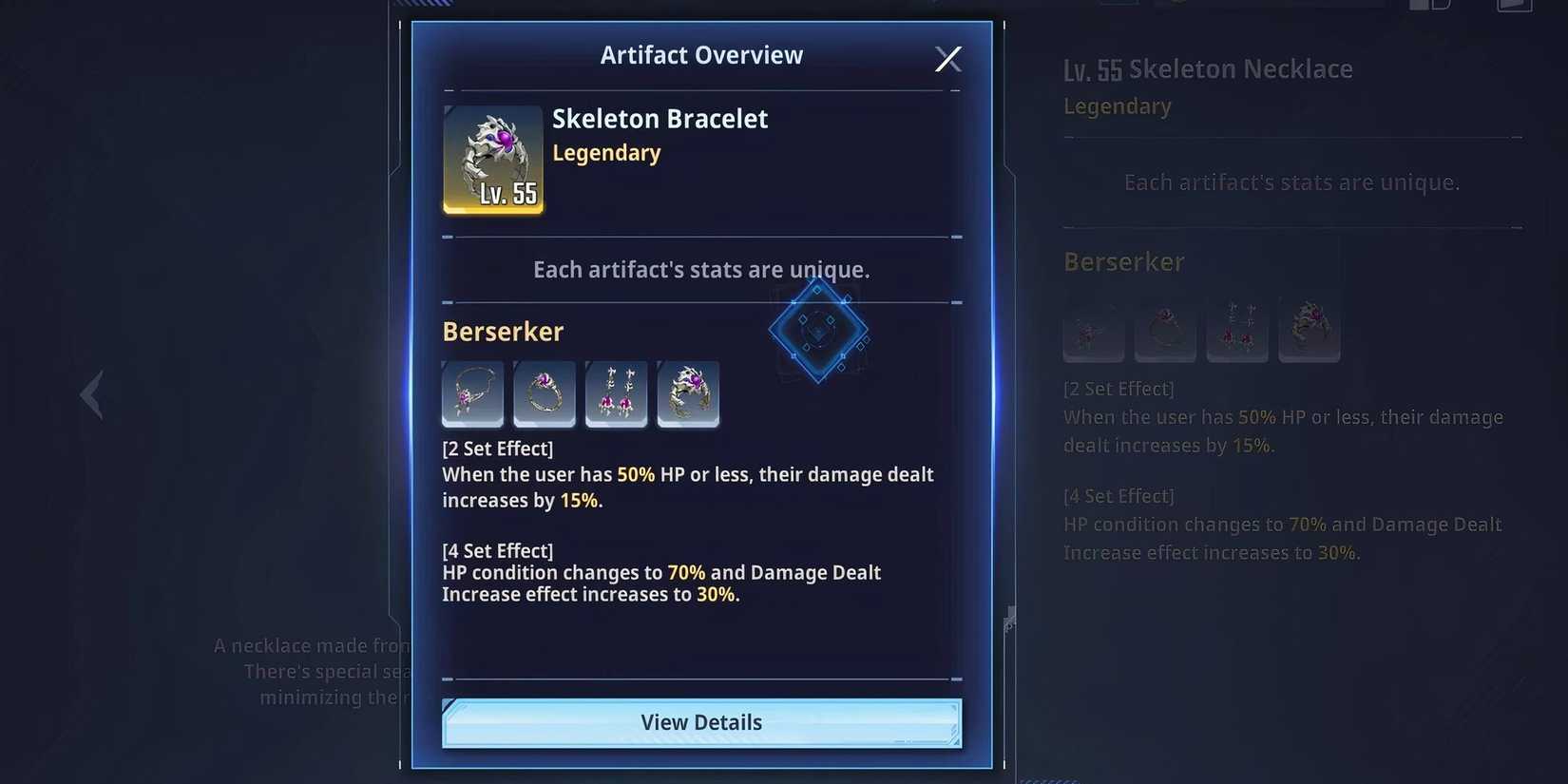 Berserker artifact set description