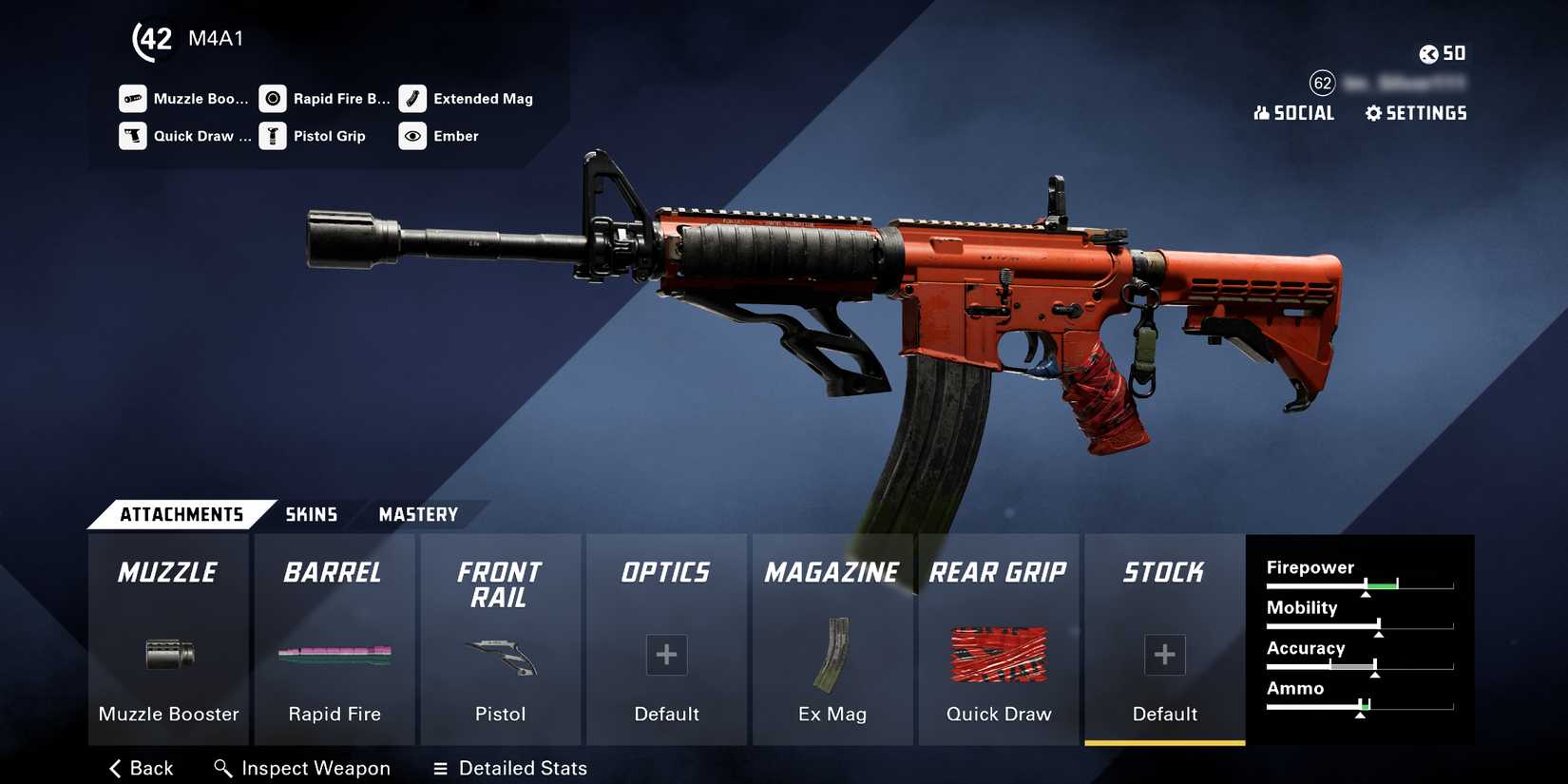 Screenshot showcasing the best close-range M4A1 loadout for XDefiant