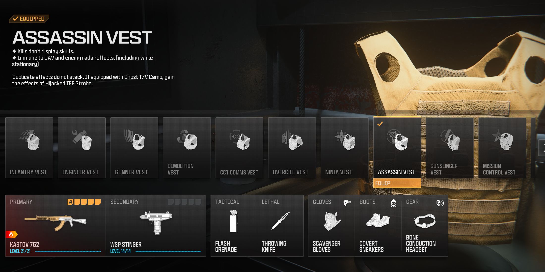 Screenshot showcasing the best Equipment to use for the JAK Requiem Kastov 762 in Modern Warfare 3