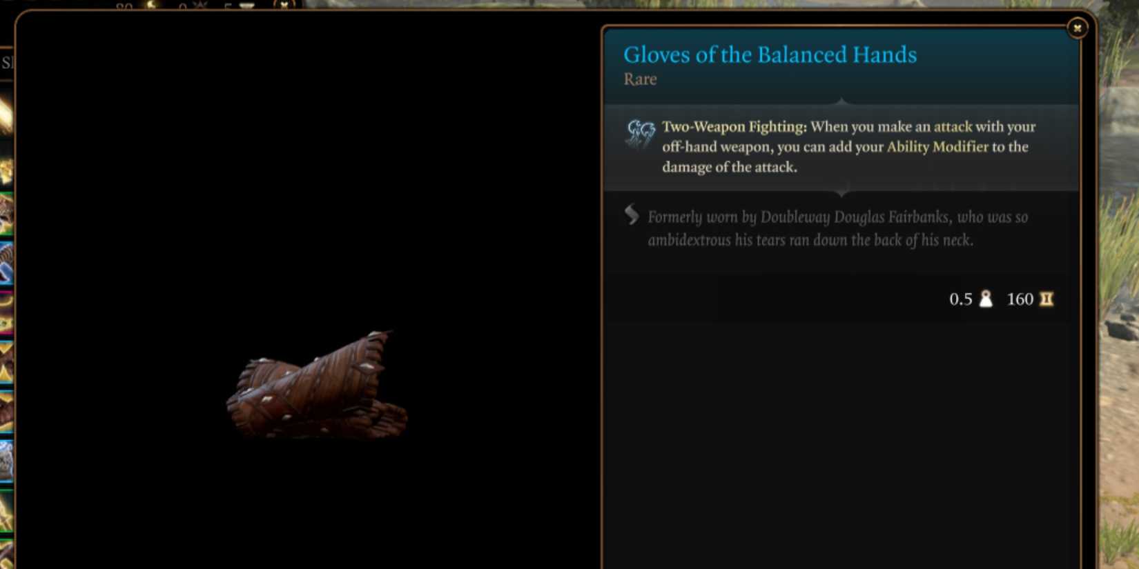 BG3 Gloves of the Balanced Hands in-game item menu description