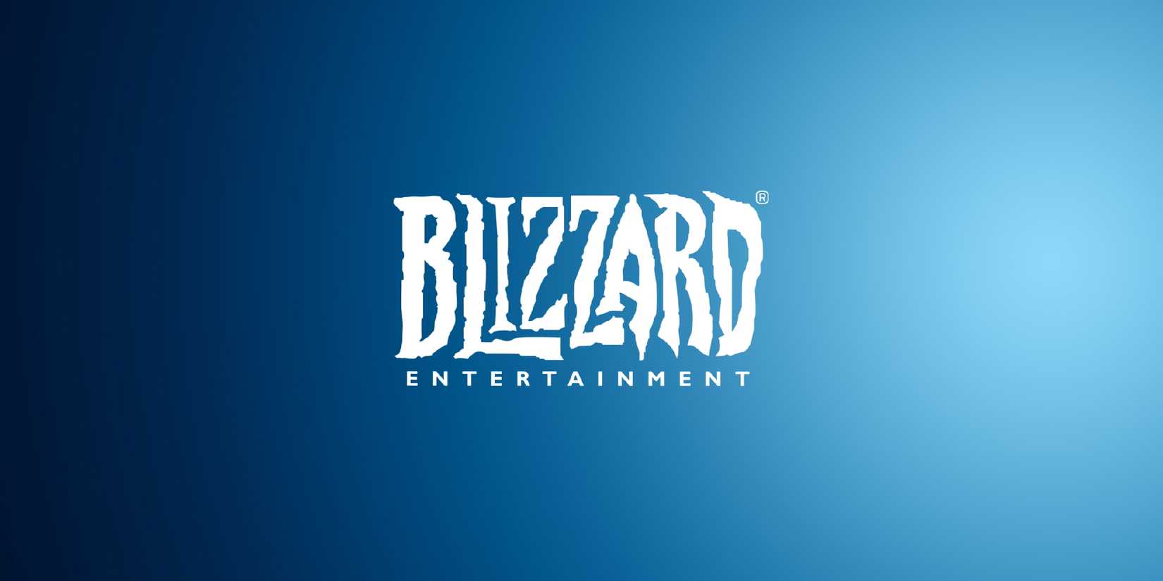 The logo for Blizzard Entertainment in white against a blue gradient background.