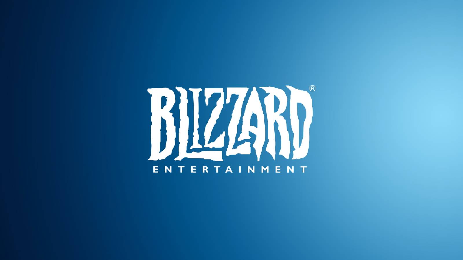 The logo for Blizzard Entertainment in white against a blue gradient background.