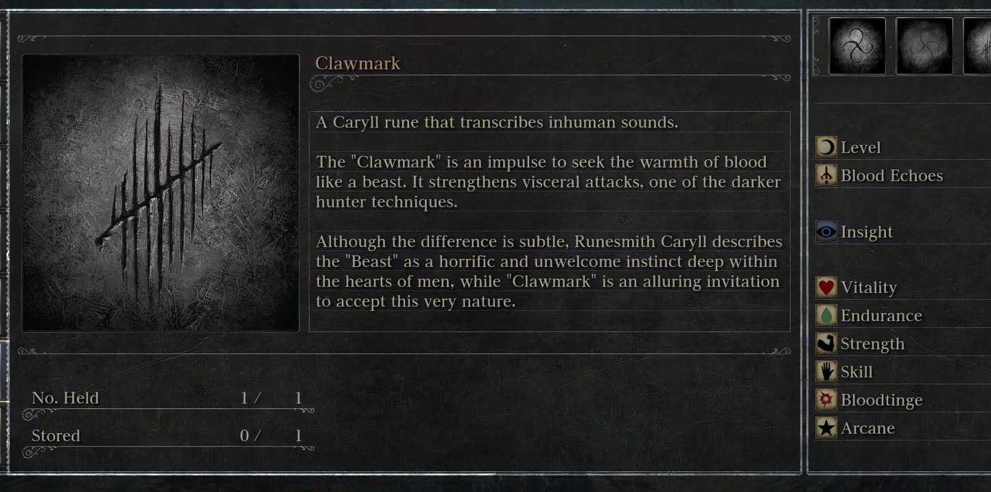 Bloodborne Clawmark Rune