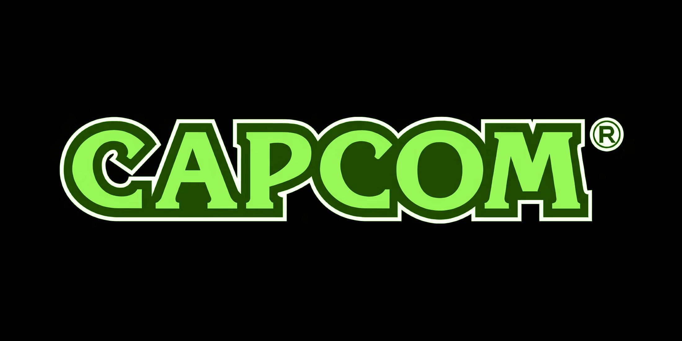 A green-tinted Capcom logo set against a black background.