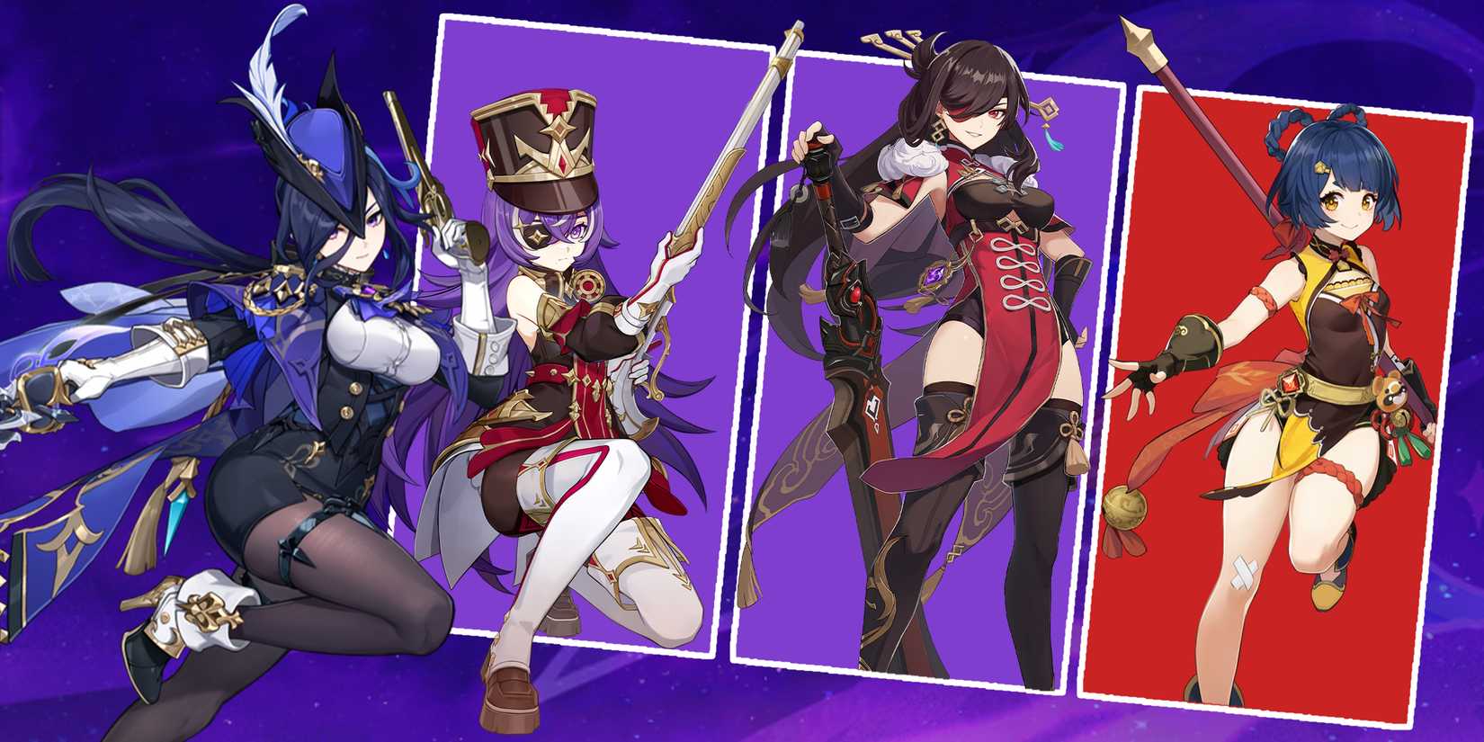 chevreuse-beidou-xiangling-and clorinde team composition in genshin impact