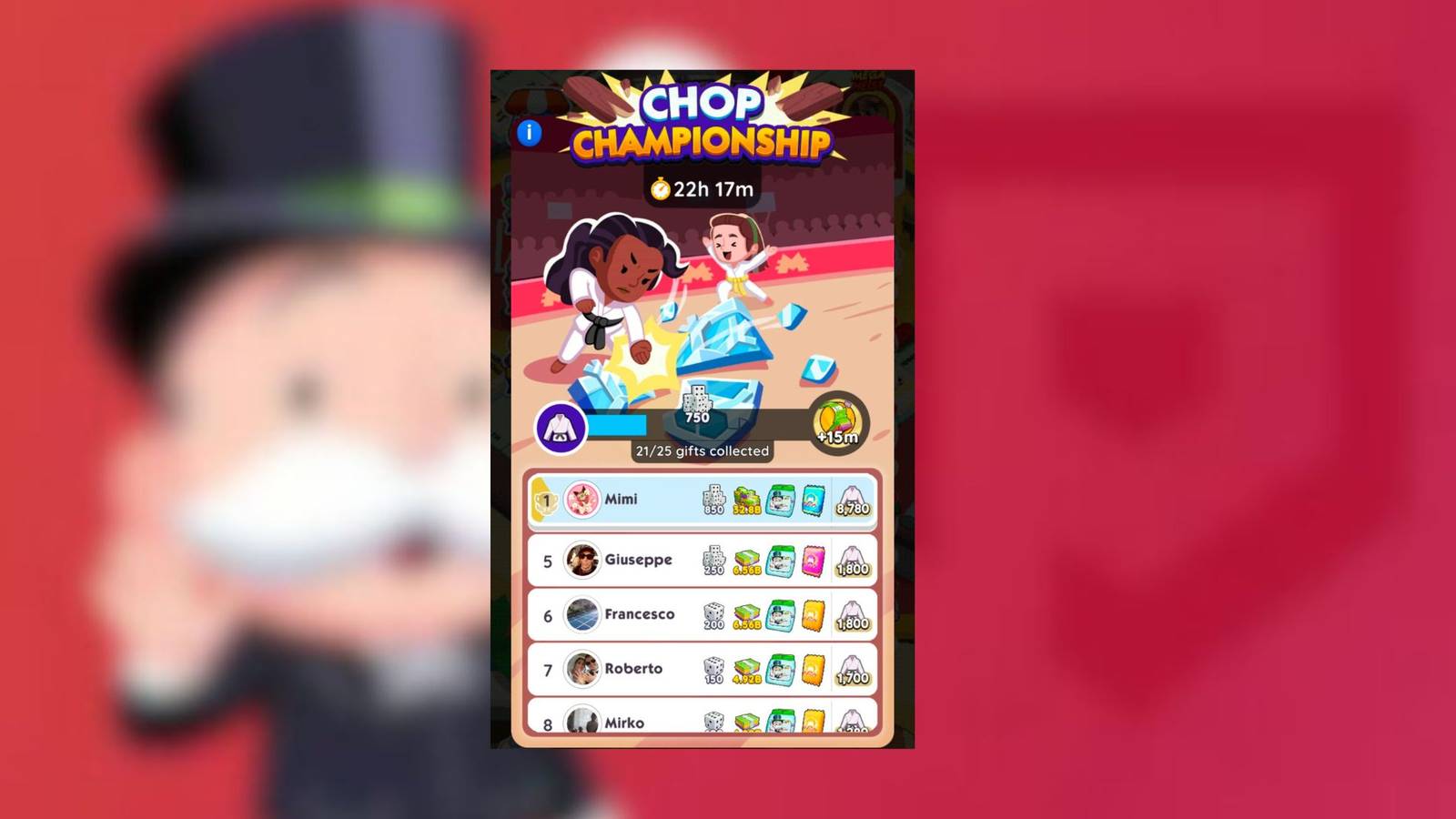 chop championship monopoly go