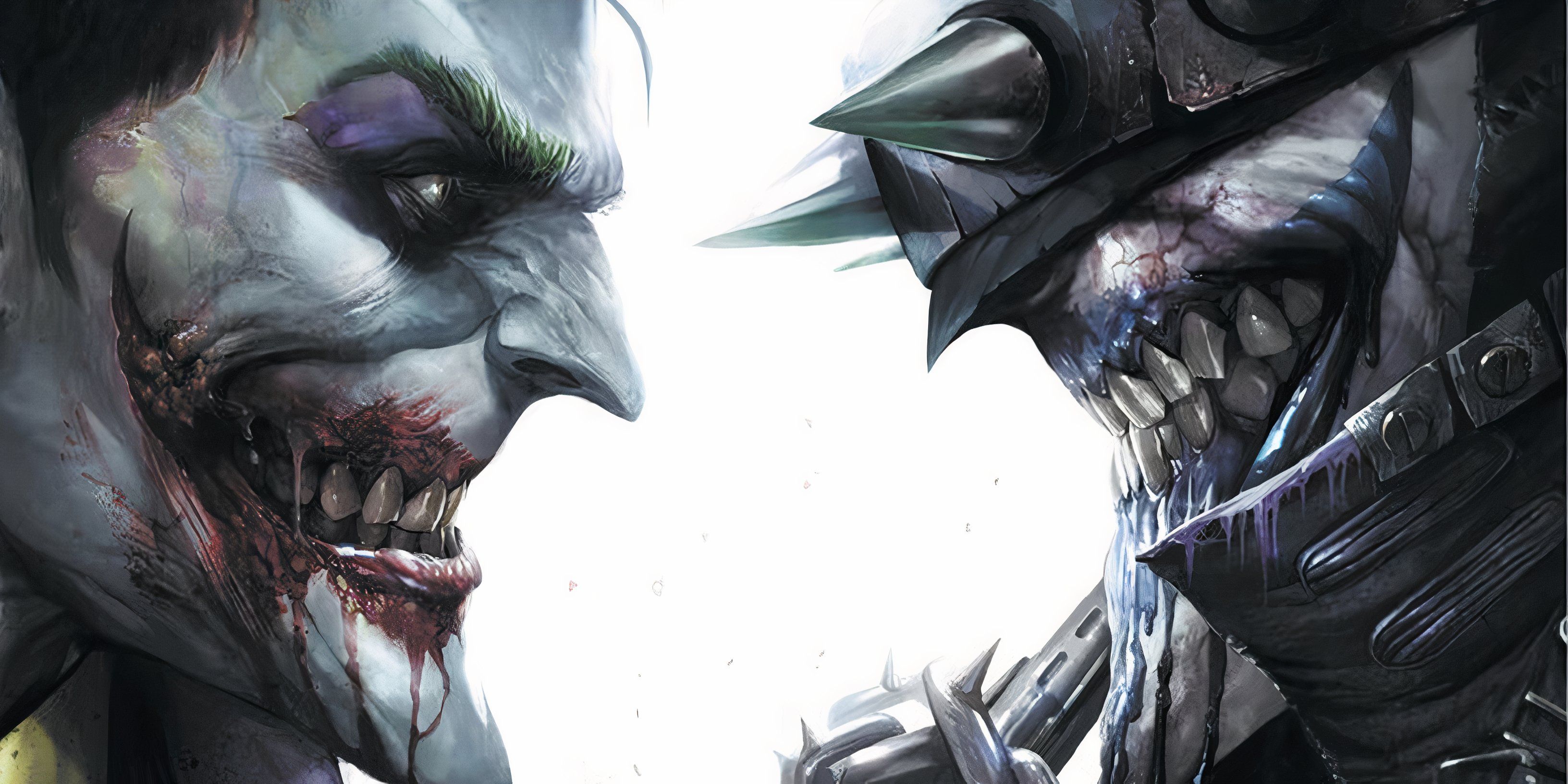 The Joker (left) and The Batman Who Laughs (right)