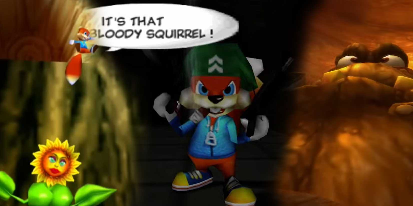 Conkers Bad Fur Day original and live & reloaded 3d platformer with adult humor