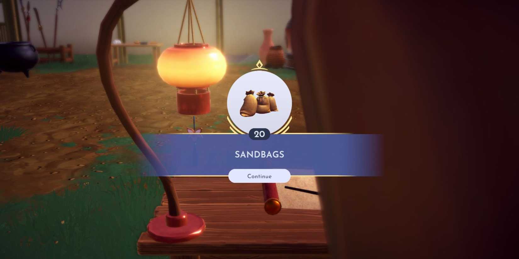 crafting sandbags dreamlight valley