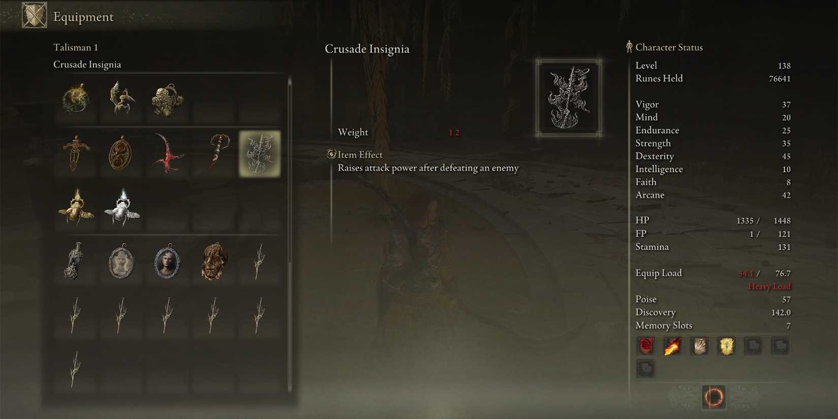 crusade insignia talisman in elden ring shadow of the erdtree