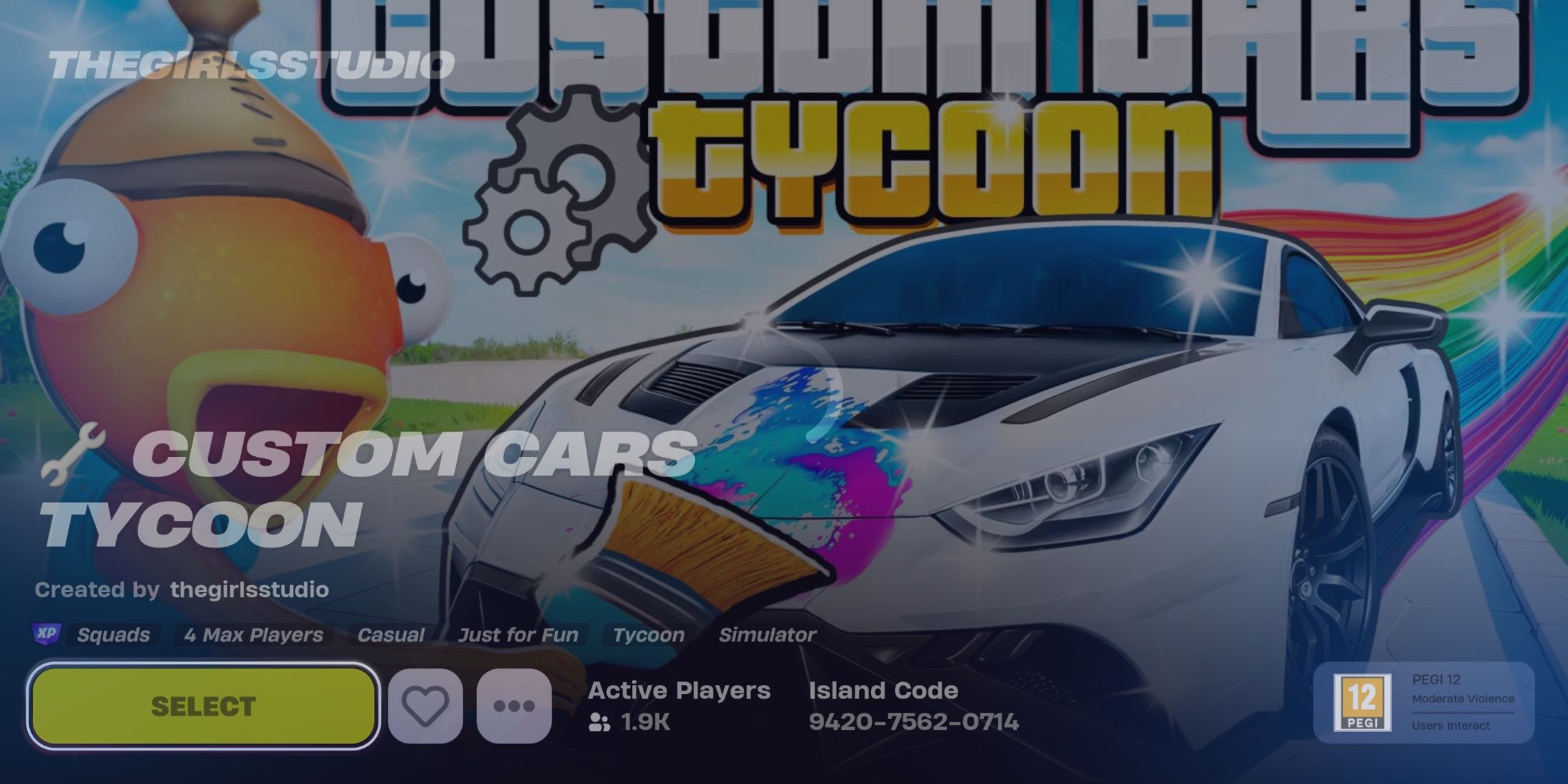 custom car tycoon fortnite