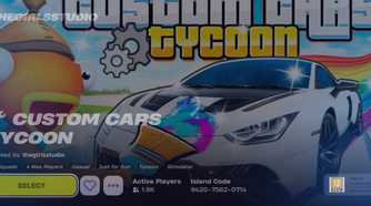custom car tycoon fortnite